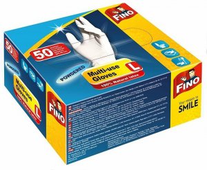 Transparente Einweg-Latexhandschuhe - Packung mit 50 Stück