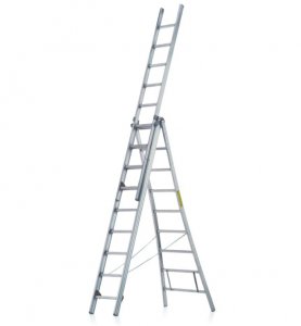 Multifunctional 3-piece ladder JUST Type R-500 - aluminium