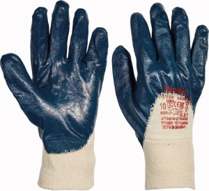 Geschützte getauchte Arbeitshandschuhe - blau